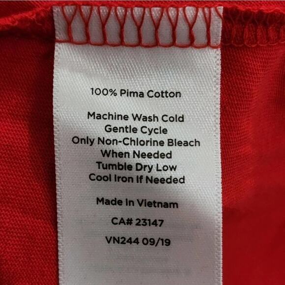 TALBOTS red bow neck super soft tee shirt plus size 2XP petite - Picture 6 of 7